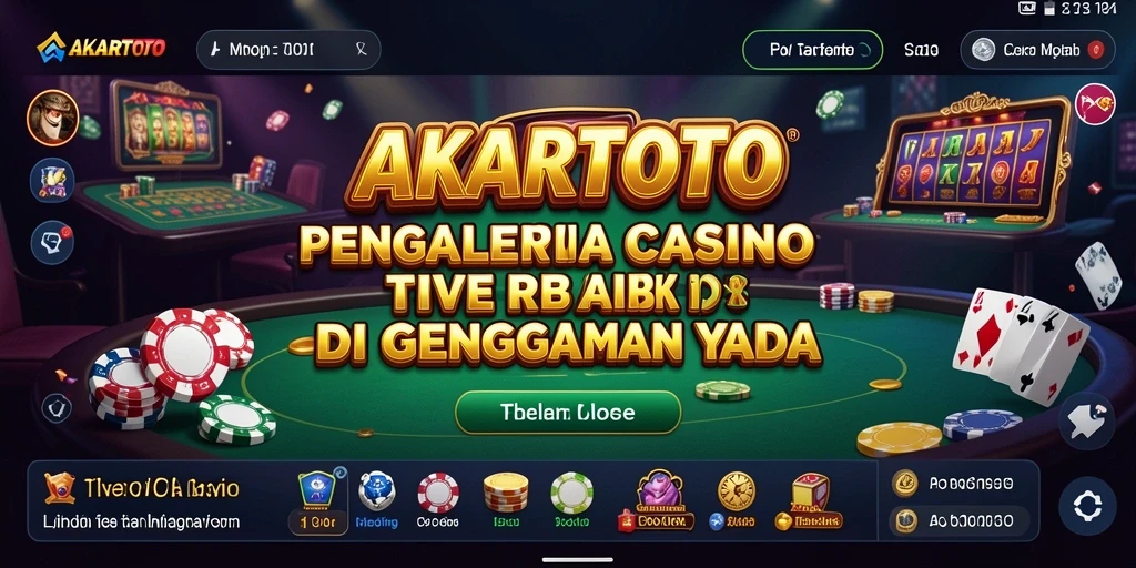 Tampilan gameplay Live Casino AKARTOTO yang seru dan interaktif.