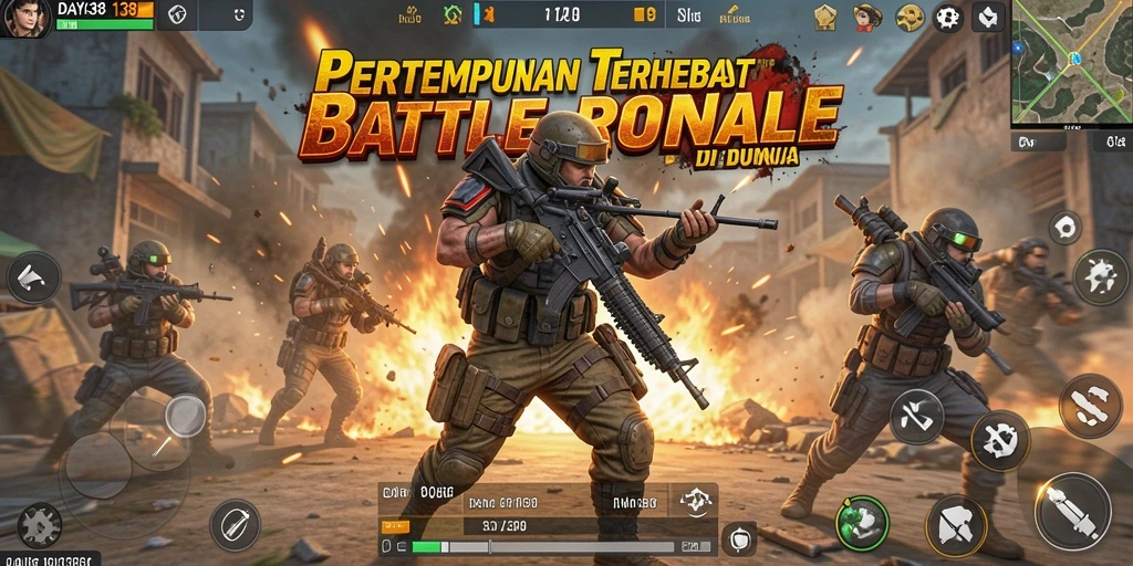 Tangkapan layar utama <strong>DAYA138</strong> menampilkan aksi pertempuran intens di medan yang luas.