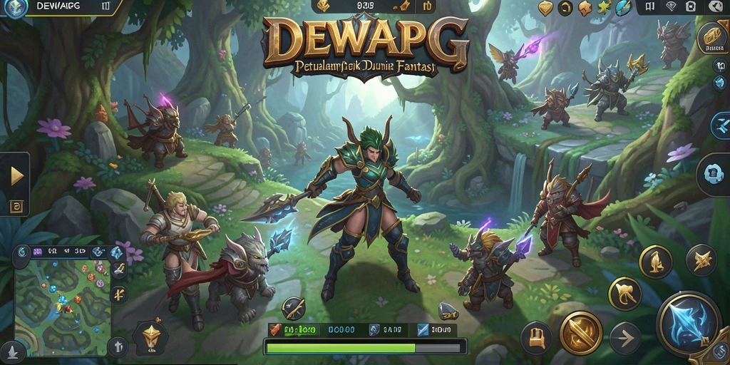 Tampilan screenshot utama DEWAPG menunjukkan aksi pertempuran yang mendebarkan.