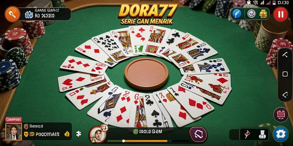 Tampilan gameplay Gaple DORA77 yang menarik dan interaktif.