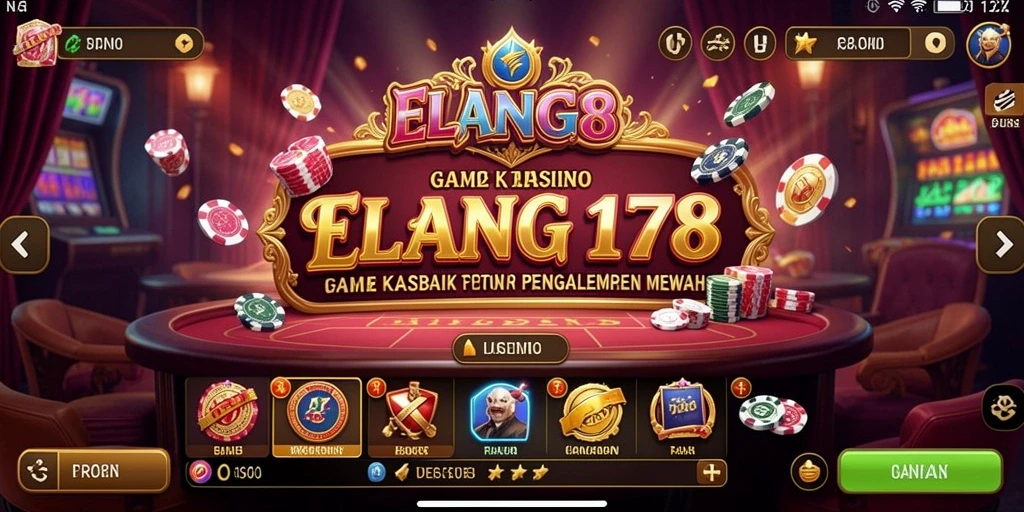 Screenshot gameplay ELANG178 menampilkan suasana Kasino yang mengesankan.