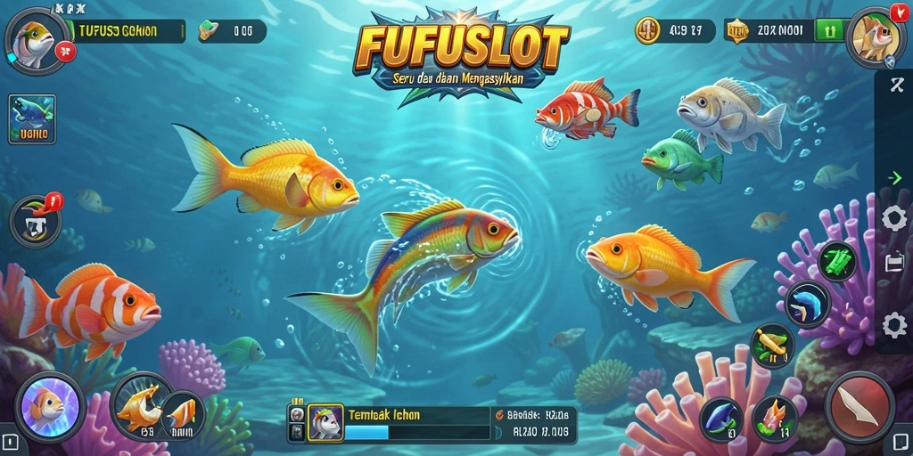 Tampilan gameplay Tembak Ikan dalam FUFUSLOT yang memukau.