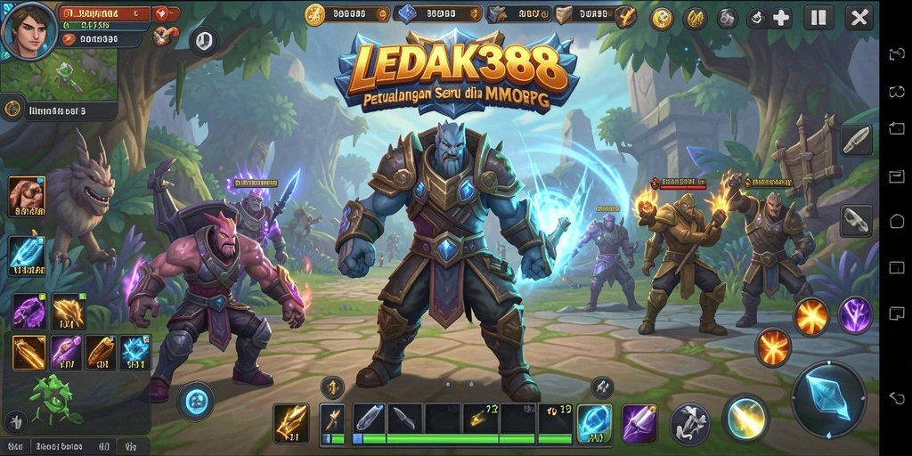 Tangkapan layar gameplay LEDAK388 dengan aksi seru di dunia MMORPG.