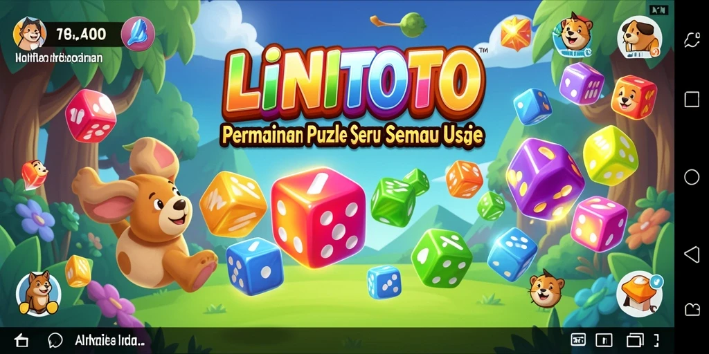 Screenshot gameplay LINITOTO menampilkan tantangan puzzle yang seru.