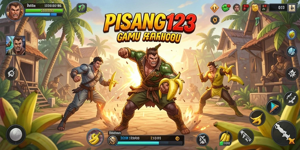Tampilan gameplay PISANG123 yang penuh aksi dan tantangan.