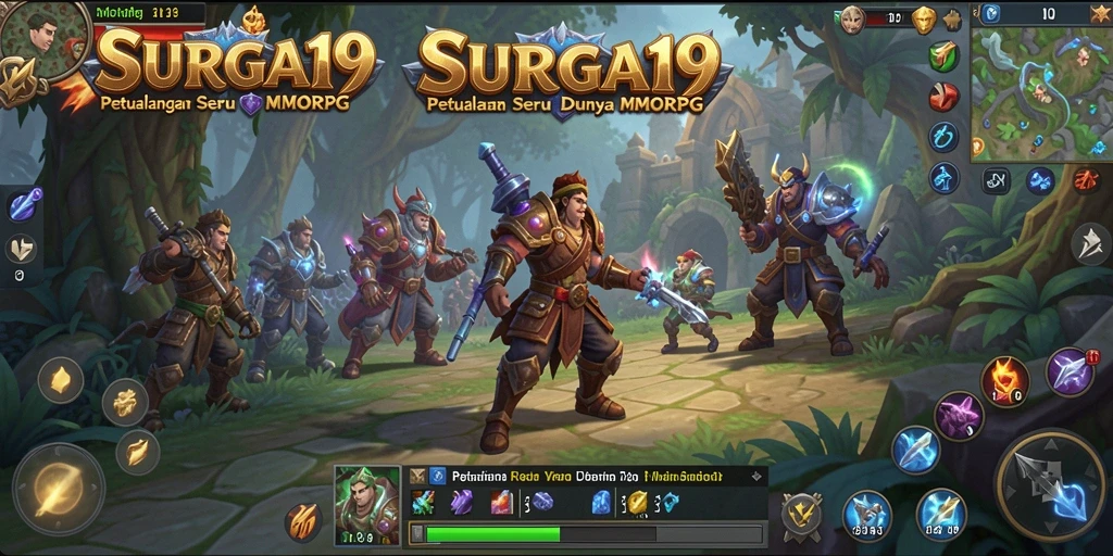 Screenshot gameplay <strong>SURGA19</strong> menunjukkan pertempuran epik dan petualangan yang seru.