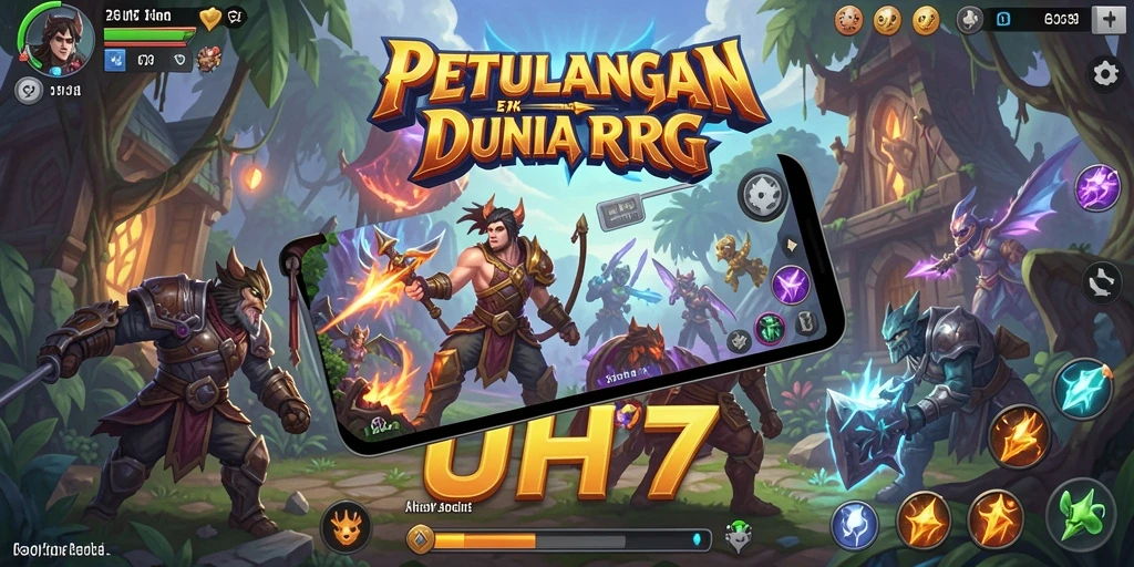 Screenshot gameplay UH77 yang menampilkan aksi RPG yang mendebarkan.