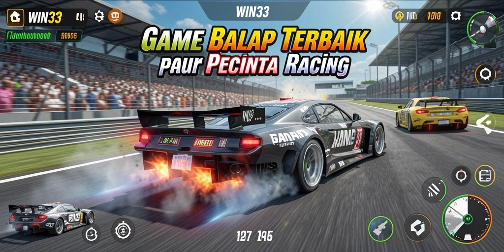 Tampilan mendebarkan dari gameplay balapan WIN33.