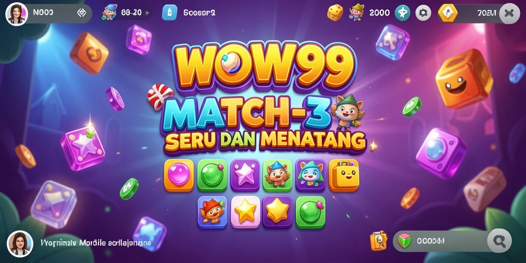 Gameplay seru untuk mencocokkan permata di WOW99.
